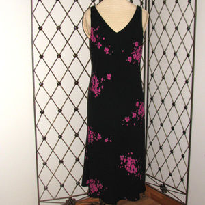 JONES NEW YORK black pink floral sleeveless 16